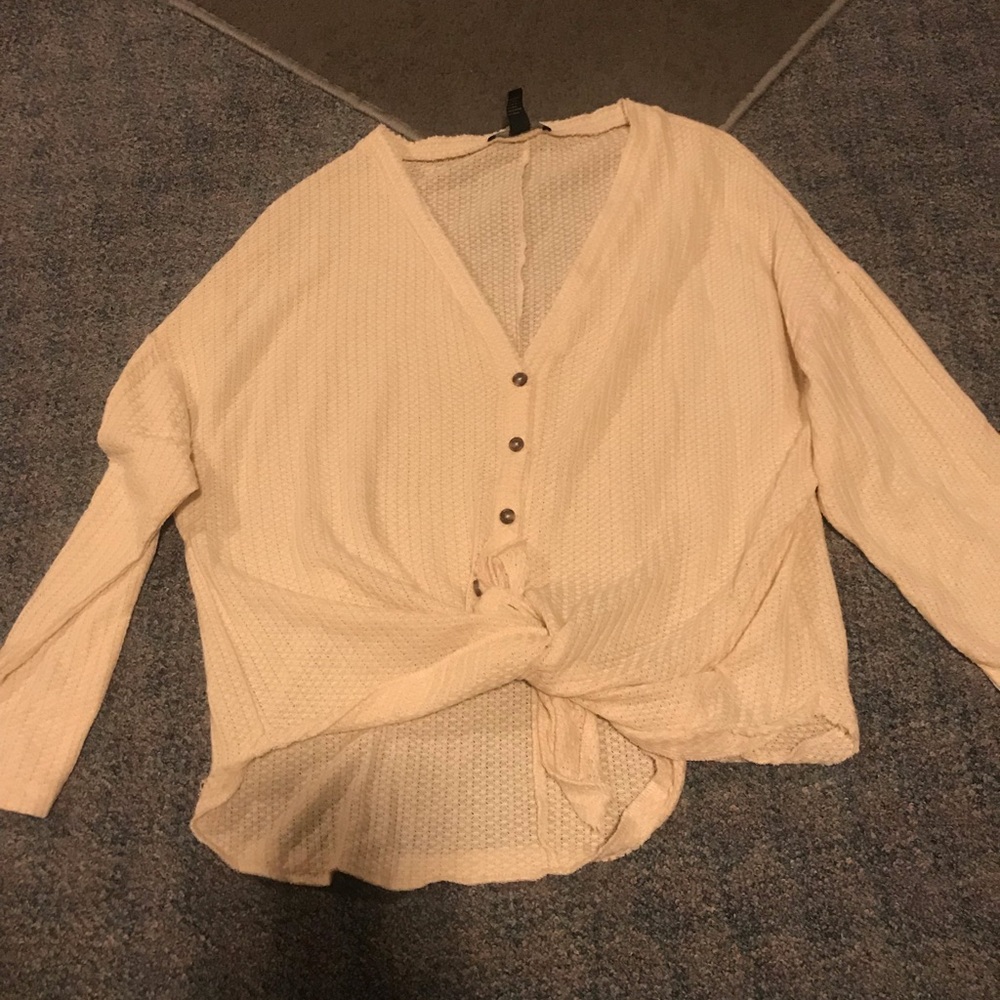Forever 21 Cream Button Up